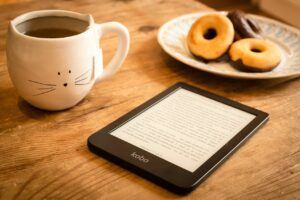 Donuts, coffee, and a tablet