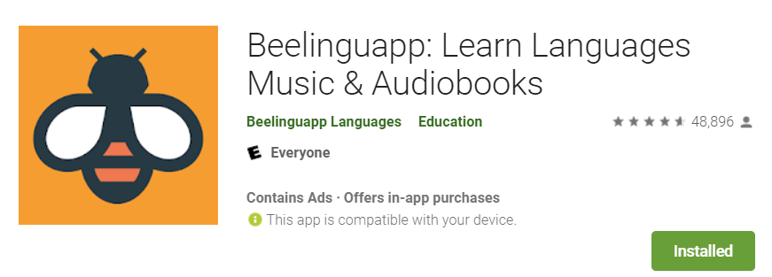 Beelinguapp screenshot