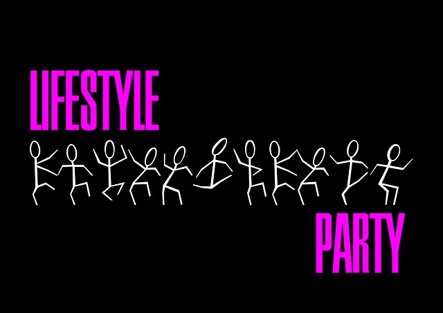 Several male figures with the words Lifestyle party.