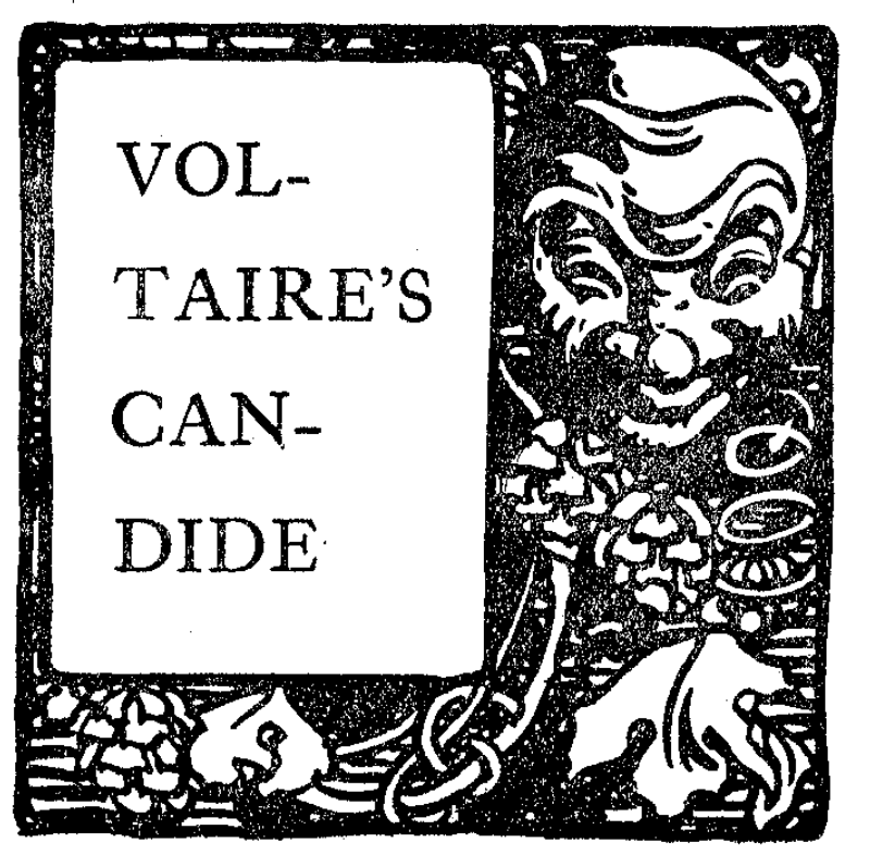 Book cover of Voltaire's Candide.