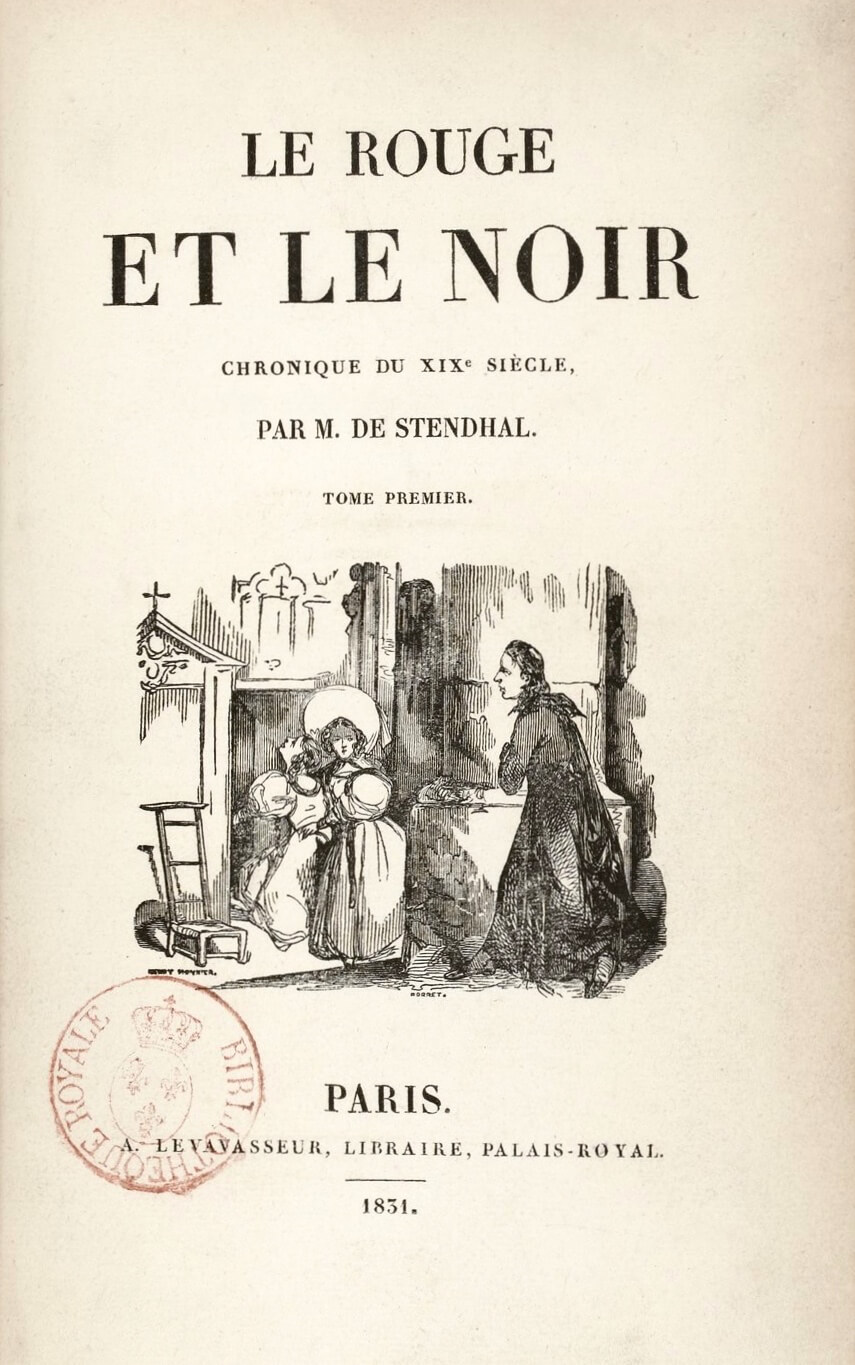 Book cover of Le rouge et le noir.